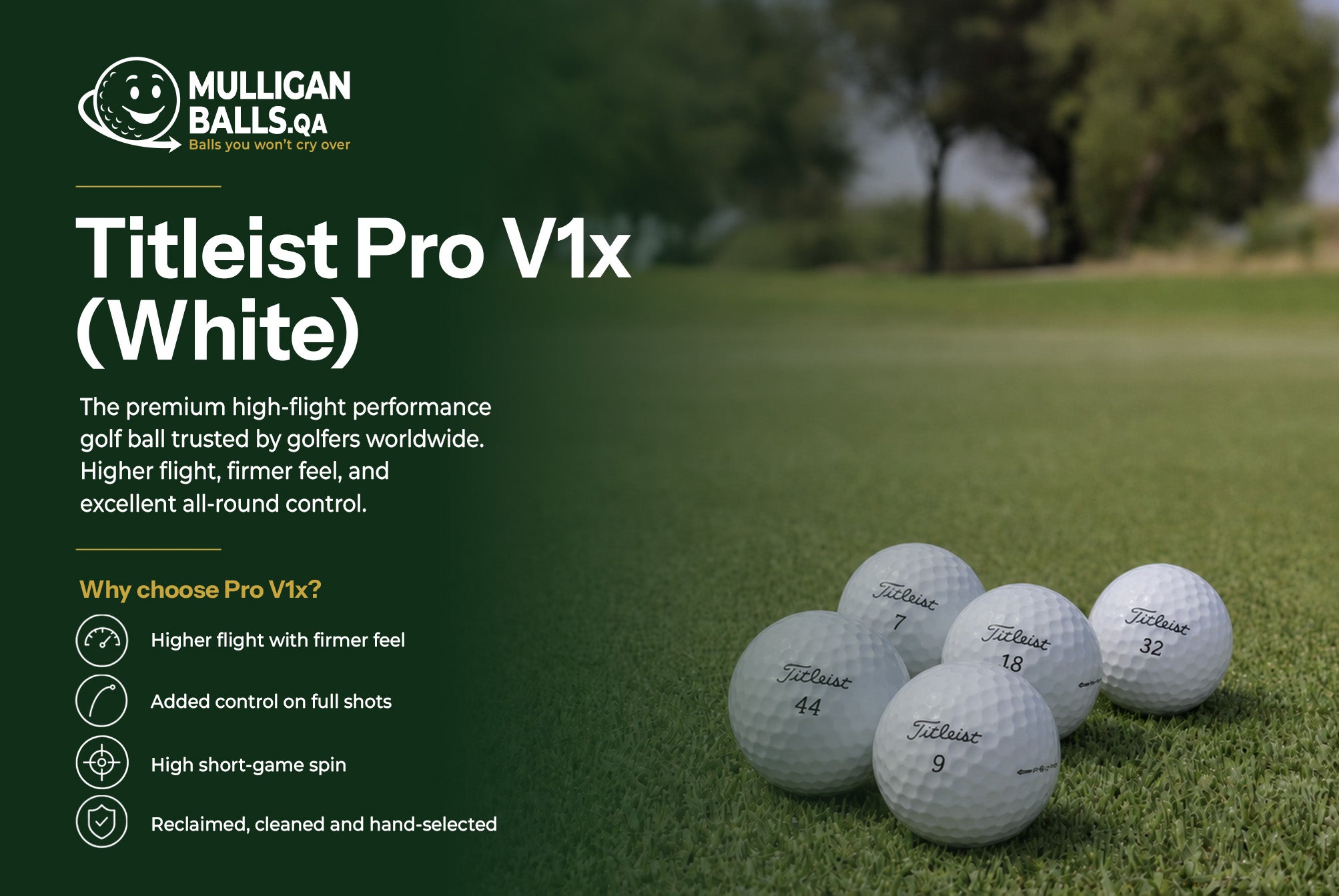 Reclaimed Titleist Pro V1x (White)